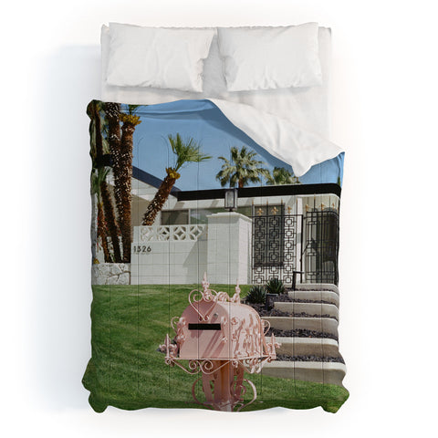 Bethany Young Photography Pink Palm Springs II on Film Comforter