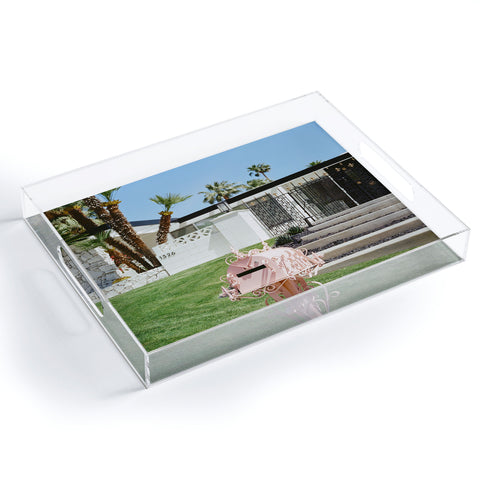 Bethany Young Photography Pink Palm Springs II on Film Acrylic Tray