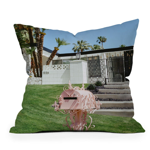 Bethany Young Photography Pink Palm Springs II on Film Throw Pillow