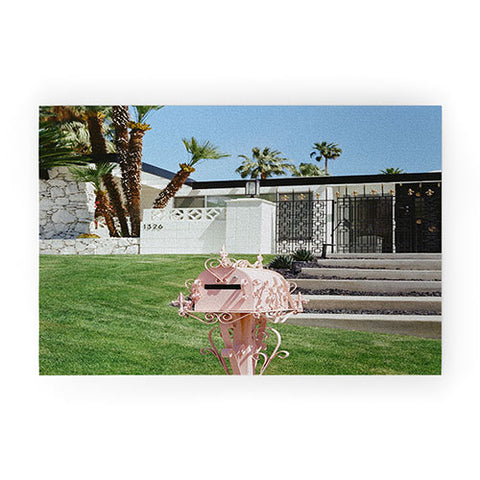 Bethany Young Photography Pink Palm Springs II on Film Welcome Mat