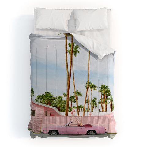 Bethany Young Photography Pink Palm Springs on Film Comforter