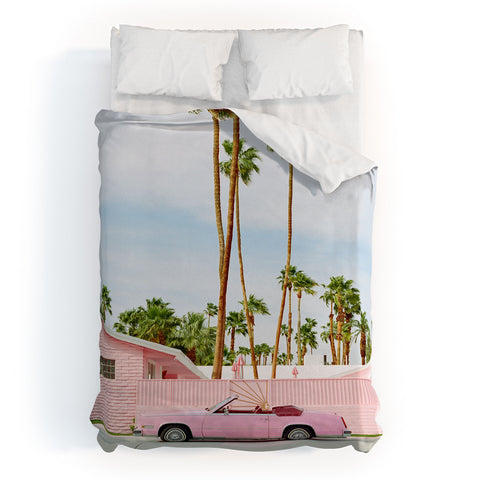 Bethany Young Photography Pink Palm Springs on Film Duvet Cover