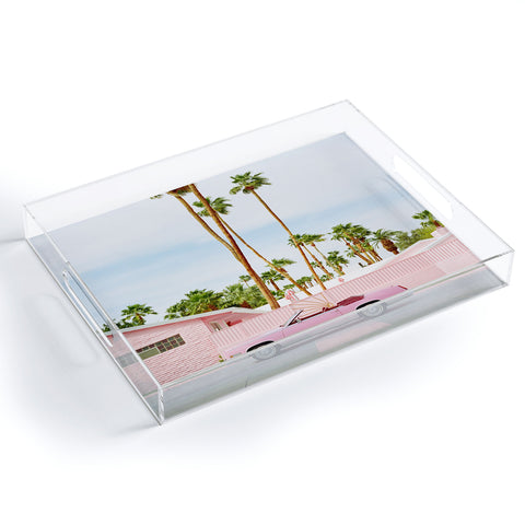Bethany Young Photography Pink Palm Springs on Film Acrylic Tray