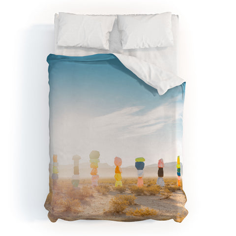Bethany Young Photography Seven Magic Mountains Sunrise Duvet Cover