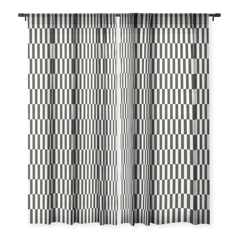 Bianca Green Black And White Order Sheer Window Curtain