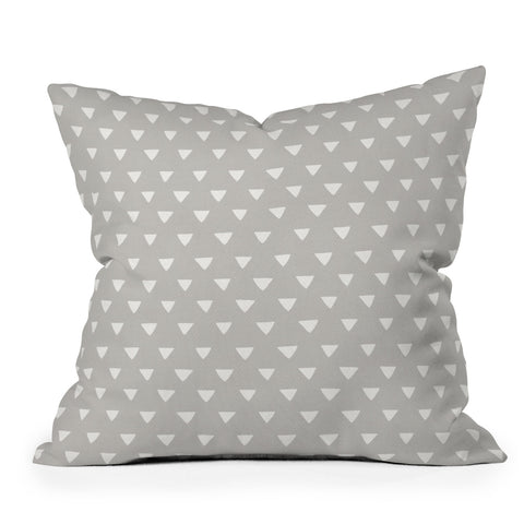 Bianca Green Geometric Confetti Grey Outdoor Throw Pillow