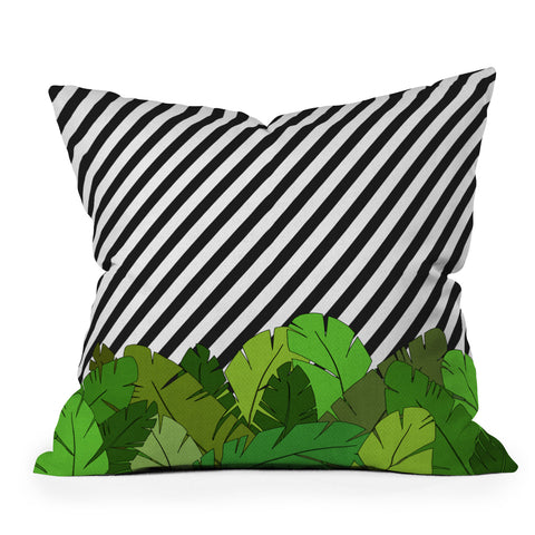 Bianca Green GREEN DIRECTION TAKE A RIGHT Outdoor Throw Pillow