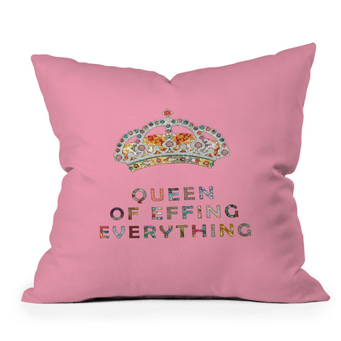 Bianca Green Her Daily Motivation Pink Outdoor Throw Pillow