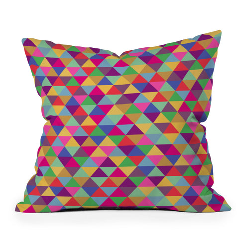 Bianca Green In Love With Triangles Outdoor Throw Pillow