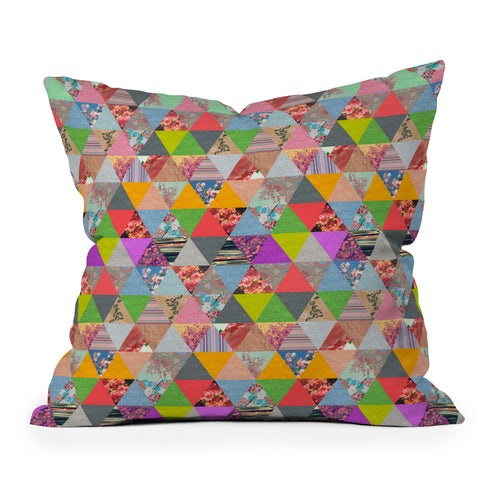 Bianca Green Lost In Pyramid Outdoor Throw Pillow