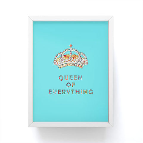 Bianca Green Queen Of Everything Blue Framed Mini Art Print