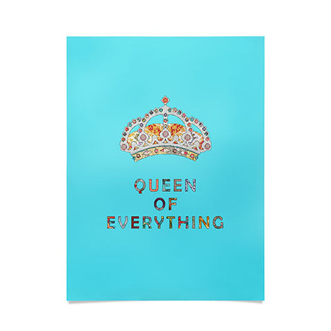 Bianca Green Queen Of Everything Blue Poster