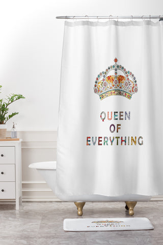 Bianca Green Queen Of Everything Shower Curtain And Mat