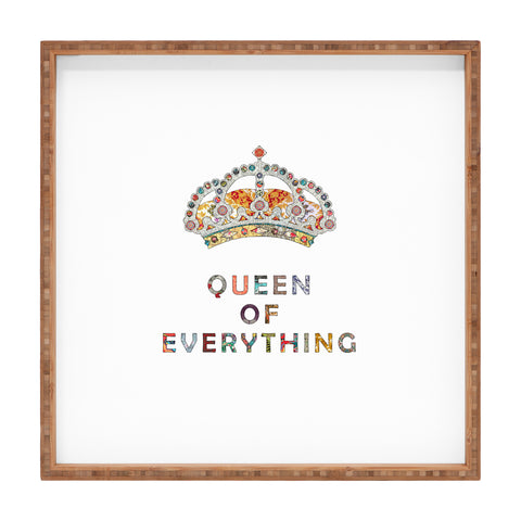 Bianca Green Queen Of Everything Square Tray
