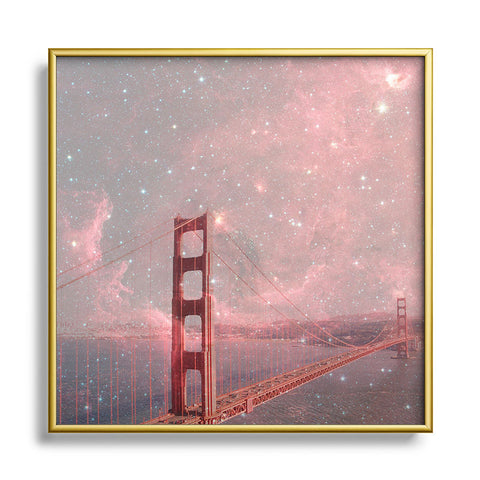 Bianca Green Stardust Covering San Francisco Square Metal Framed Art Print