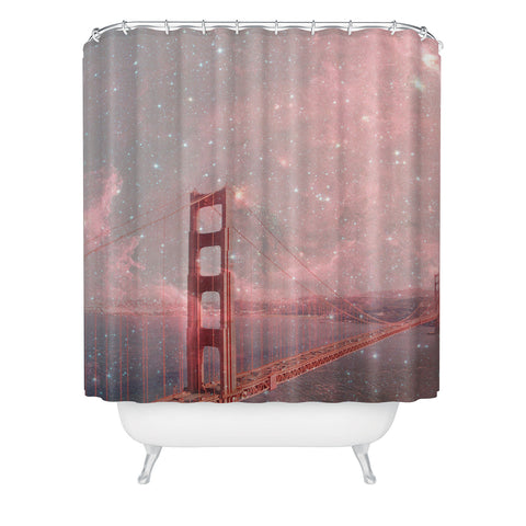 Bianca Green Stardust Covering San Francisco Shower Curtain