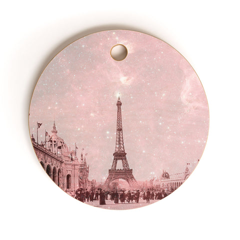 Bianca Green Stardust Covering Vintage Paris Cutting Board Round