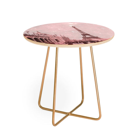 Bianca Green Stardust Covering Vintage Paris Round Side Table