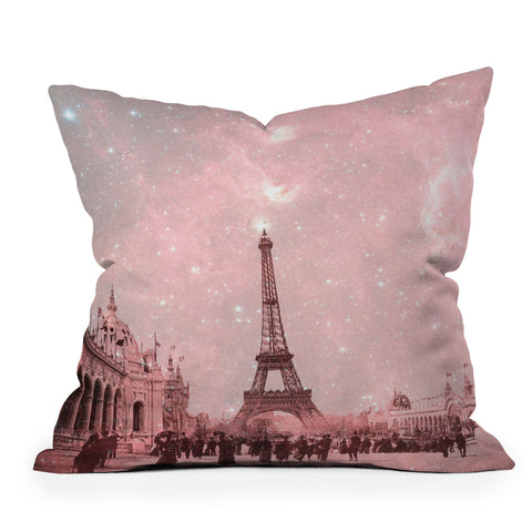 Bianca Green Stardust Covering Vintage Paris Throw Pillow
