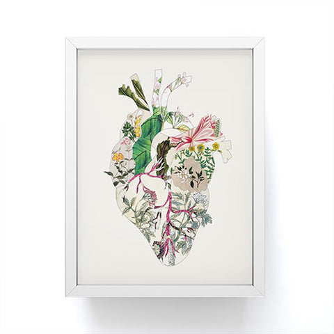 Bianca Green Vintage Botanical Heart Framed Mini Art Print