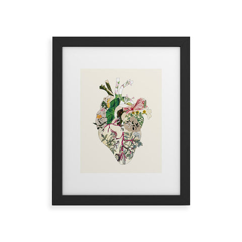 Bianca Green Vintage Botanical Heart Framed Art Print