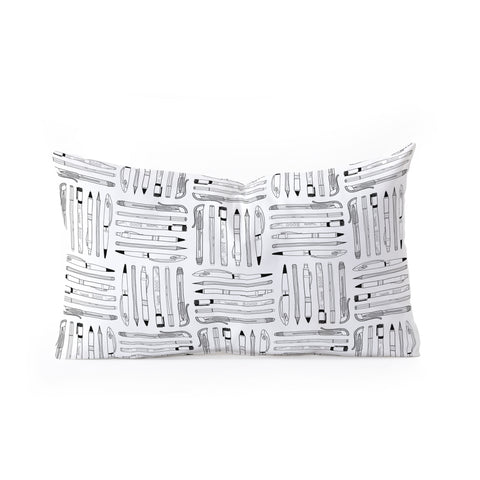 Bianca Green Weapons Of Mass Creation White Oblong Throw Pillow