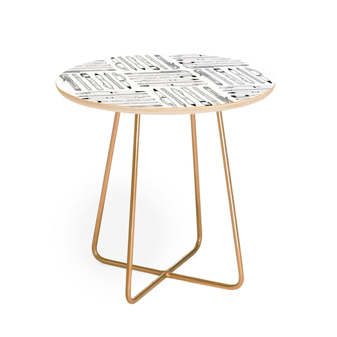 Bianca Green Weapons Of Mass Creation White Round Side Table