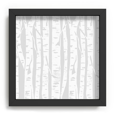 Bianca Green Woodcut Birches Recessed Framing Square