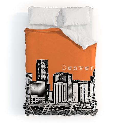 Bird Ave Denver Orange Duvet Cover