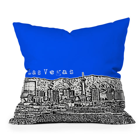 Bird Ave Las Vegas Royal Outdoor Throw Pillow
