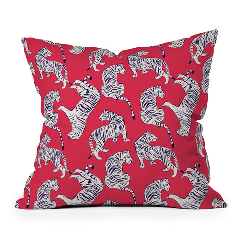 BlueLela Tiger Pattern 004 Outdoor Throw Pillow