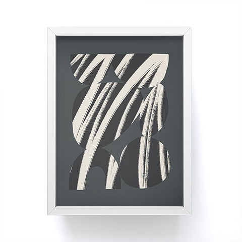 Bohomadic.Studio Abstract Shape with Black Line Framed Mini Art Print