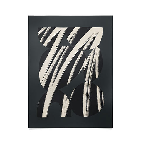 Bohomadic.Studio Abstract Shape with Black Line Poster