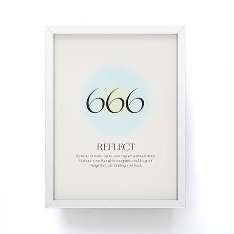 Bohomadic.Studio Angel Number 666 Reflect Framed Mini Art Print