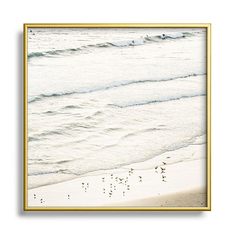 Bree Madden Calm Waves Square Metal Framed Art Print