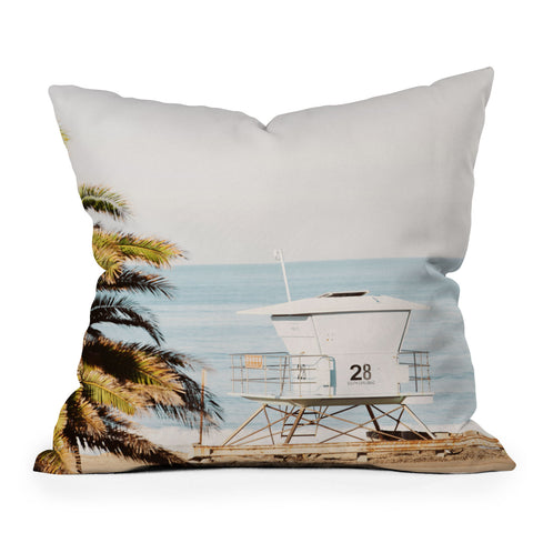 Bree Madden Carlsbad Beach Outdoor Throw Pillow