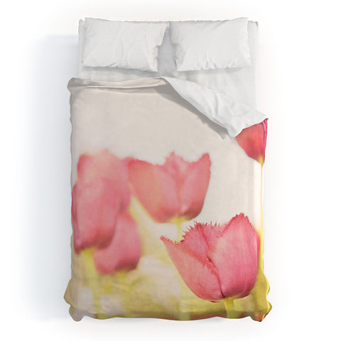 Bree Madden Pink Tulips Duvet Cover