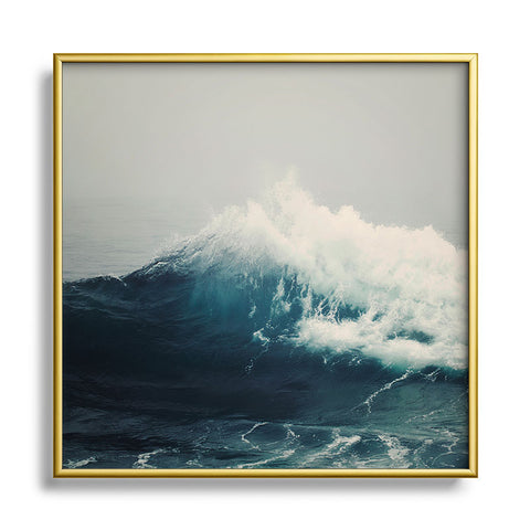 Bree Madden Sea Wave Square Metal Framed Art Print