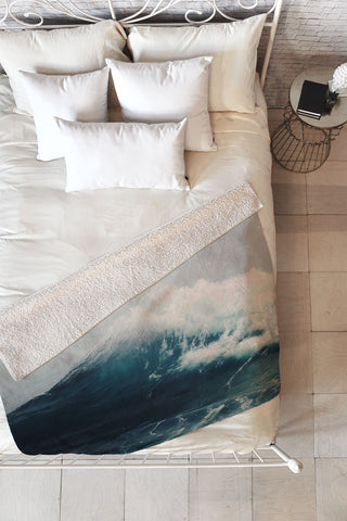 Bree Madden Sea Wave Fleece Throw Blanket