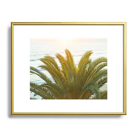 Bree Madden Sun Palm Metal Framed Art Print