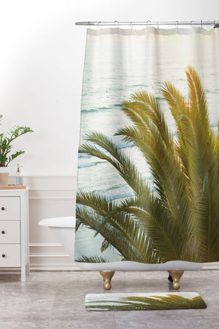 Bree Madden Sun Palm Shower Curtain And Mat