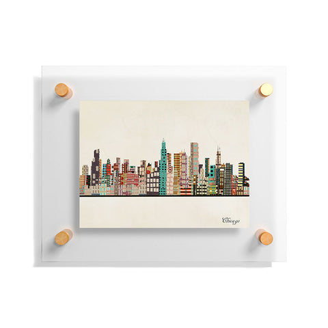 Brian Buckley chicago city skyline Floating Acrylic Print