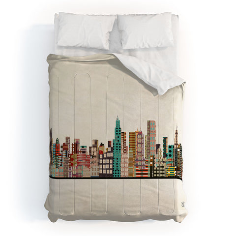 Brian Buckley chicago city skyline Comforter
