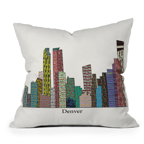 Brian Buckley Denver City Outdoor Throw Pillow