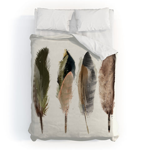 Brian Buckley earth feathers Duvet Cover