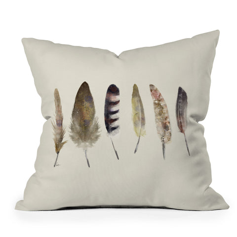 Brian Buckley peace song feathers Outdoor Throw Pillow