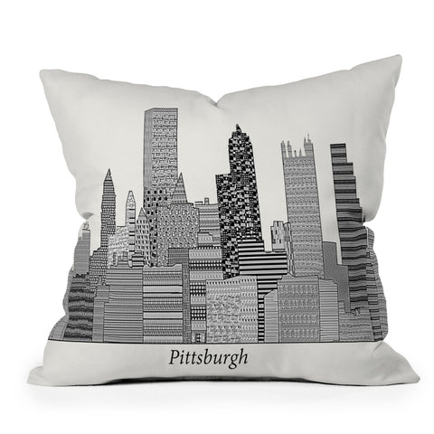 Brian Buckley Pittsburgh City Outdoor Throw Pillow