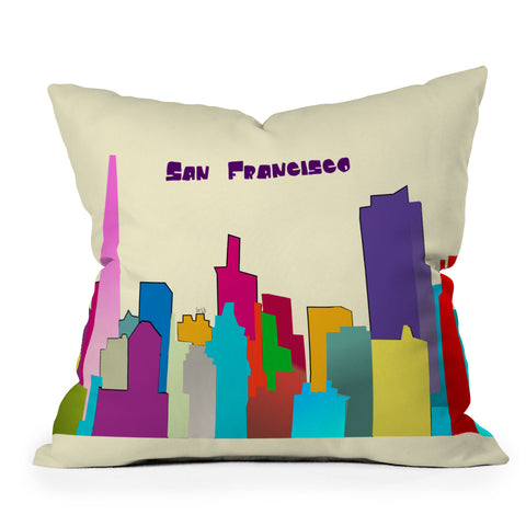 Brian Buckley San Franciso City Outdoor Throw Pillow