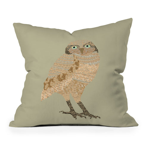Brian Buckley Vintage Owl Outdoor Throw Pillow