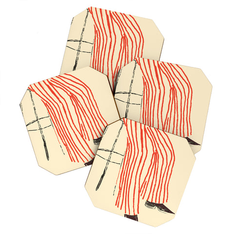 Britt Does Design Stripe Pants Coaster Set